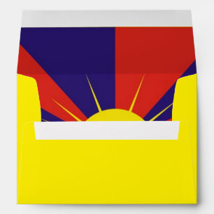 Tibet, Snow Lions, Tibetan flag - The Himalayas Envelope