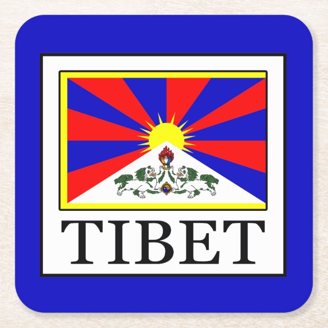 Tibet Square Paper Coaster (Front)
