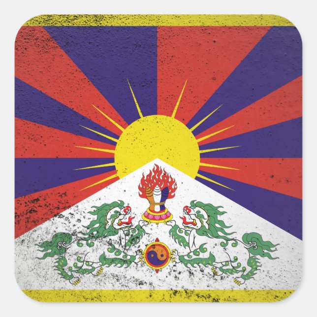 Tibet Square Sticker (Front)
