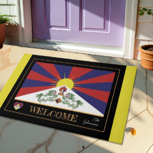 Tibet & Tibetan Flag house mats/sports Welcome Doormat