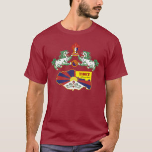 Tibet & Tibetan Flag, Snow Lions, Map / fashion T-Shirt