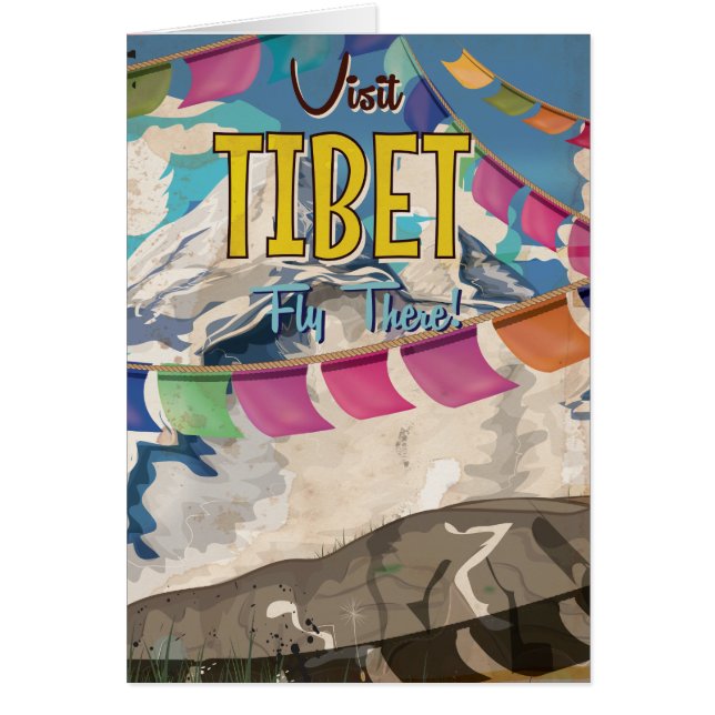 Tibet Vintage Travel Poster (Front)