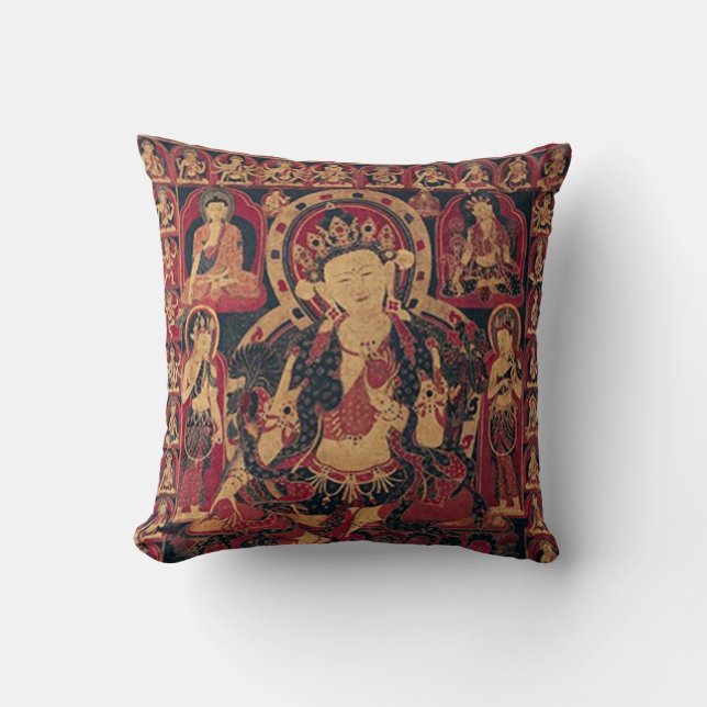 Tibetan Bodhisattva Cushion (Front)