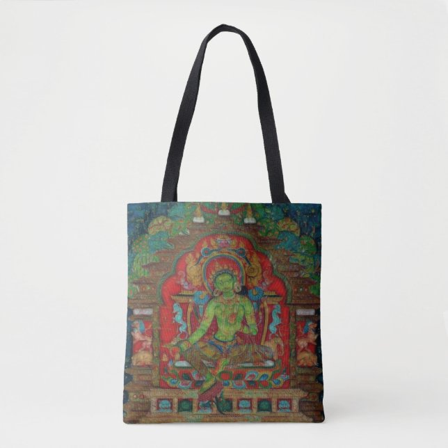 Tibetan Buddhism Green Tara Tote Bag (Front)