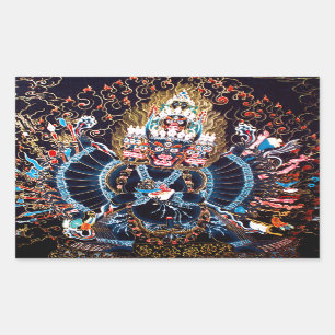 Tibetan Buddhist Art (Chemckok Heruka) Rectangular Sticker