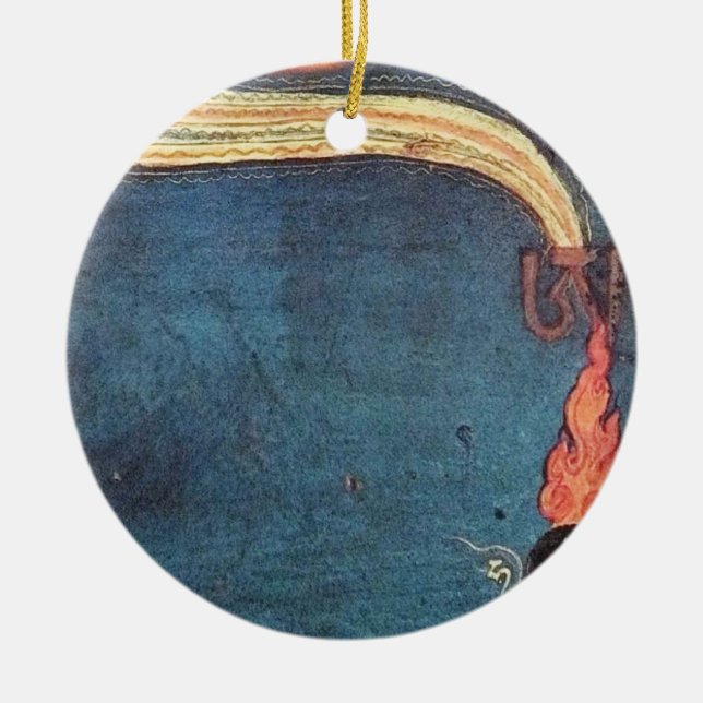 Tibetan Buddhist Depiction Of Tummo Ceramic Tree Decoration (Front)