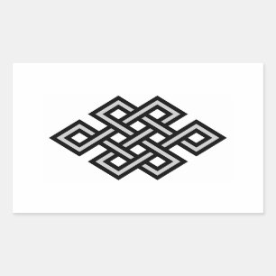 Tibetan eternity knot infinity endless symbol reli rectangular sticker