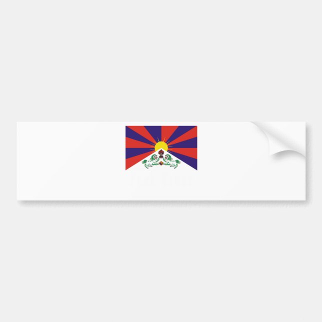 TIBETAN FLAG BUMPER STICKER (Front)