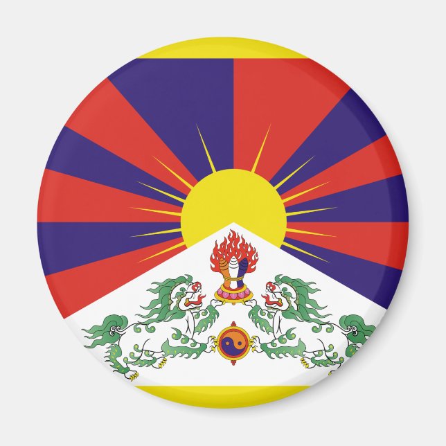 Tibetan Flag Magnet (Front)