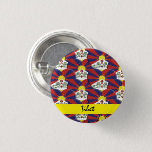 Tibetan Hearts & Tibetan Flag / Tibet 3 Cm Round Badge