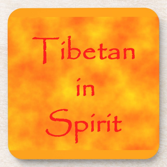 Tibetan in Spirit-cork coaster (Front)