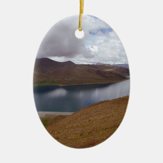 Tibetan Lake Ceramic Ornament (Front)
