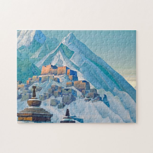Tibetan Landscape in the Himalaya Mountain Peaks Jigsaw Puzzle (Horizontal)