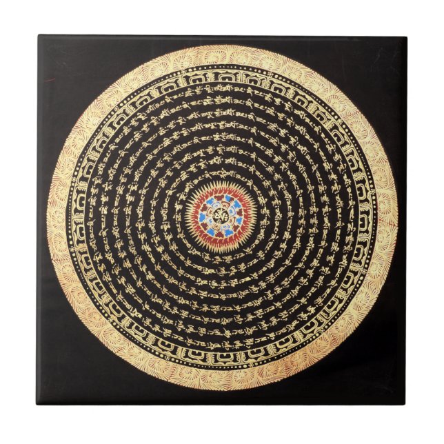 Tibetan Mandala Tile (Front)