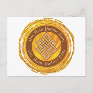 Tibetan Mantra Endless Knot Postcard