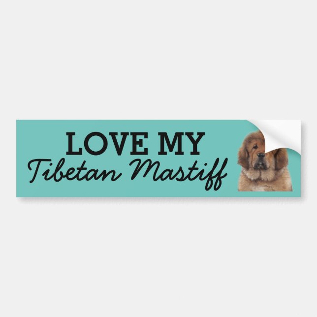 Tibetan Mastiff bumper sticker (Front)