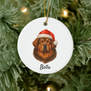 Tibetan Mastiff Ceramic Tree Decoration