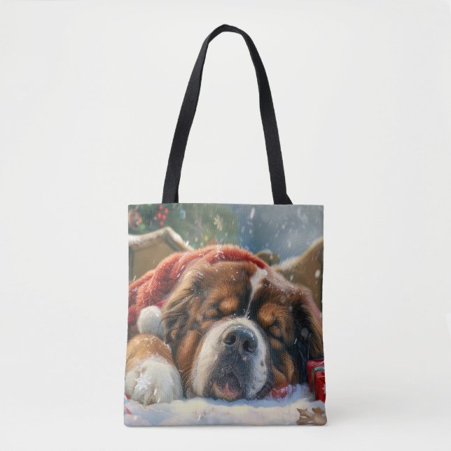 Tibetan Mastiff Dog Christmas Festive  Tote Bag (Front)
