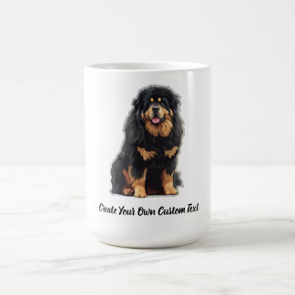 Tibetan Mastiff Dog Create Your Own Custom Text Coffee Mug