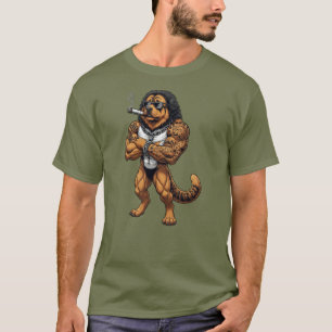 Tibetan Mastiff Dog, muscular, tattooed, bodybuild T-Shirt