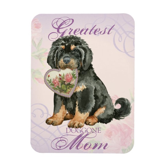 Tibetan Mastiff Heart Mum Magnet (Vertical)