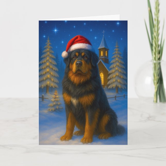 Tibetan Mastiff Holiday Card (Front)