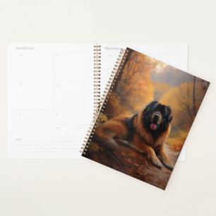 Tibetan Mastiff in Autumn Leaves Fall Inspire Planner