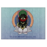 Tibetan Mastiff Lotus Flower Logo Cutting Board