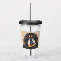 Tibetan Mastiff Painting - Cute Original Dog Art