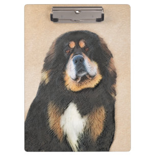 Tibetan Mastiff Painting - Cute Original Dog Art Clipboard