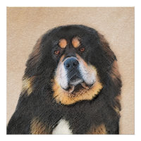 Tibetan Mastiff Painting - Cute Original Dog Art