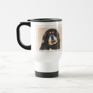 Tibetan Mastiff Painting - Cute Original Dog Art Travel Mug