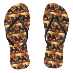 Tibetan Mastiff Puppy Autumn Delight Pumpkin Jandals
