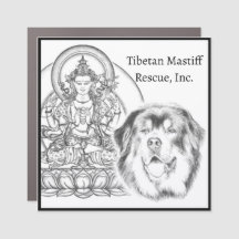 Tibetan Mastiff Rescue Logo Car Magnet