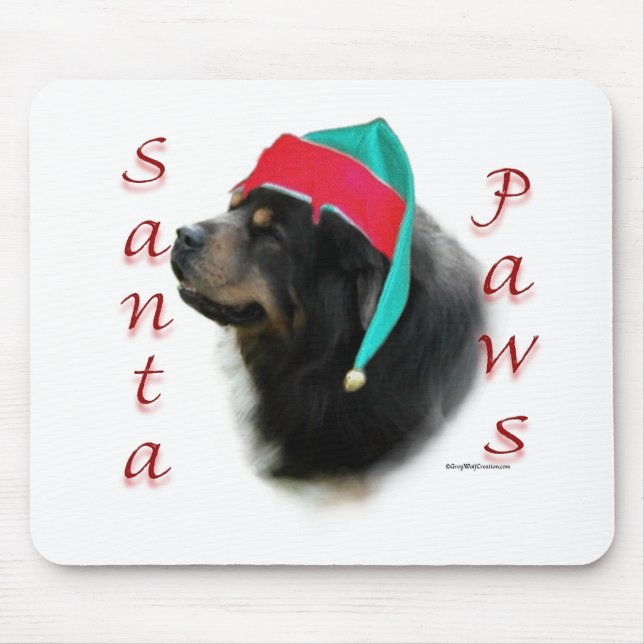 Tibetan Mastiff Santa Paws Mouse Pad (Front)