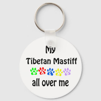 Tibetan Mastiff Walks Design Key Ring