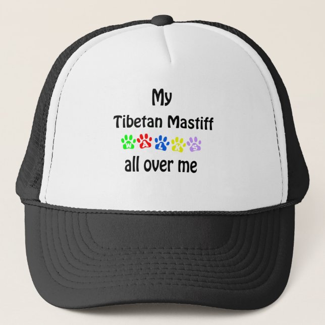 Tibetan Mastiff Walks Design Trucker Hat (Front)