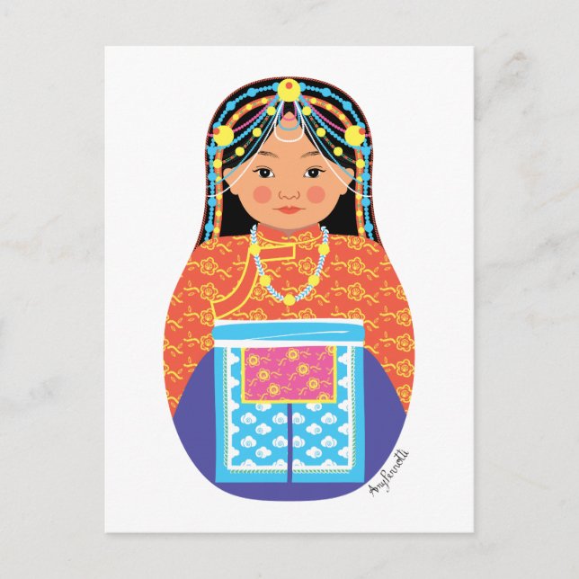 Tibetan Matryoshka Postcard (Front)