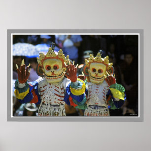 Tibetan Monk Dancers Poster