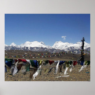Tibetan Plateau high point on way to Kailash Poster
