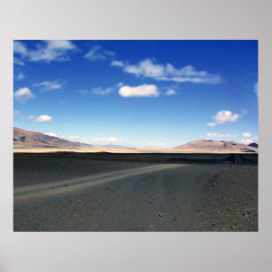Tibetan Plateau Highway on the way to Mt Kailash Poster