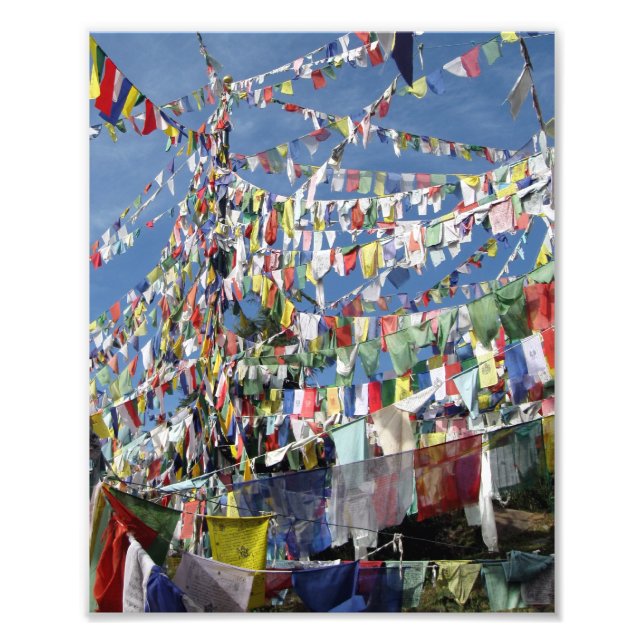 Tibetan Prayer Flags Photo Print (Front)