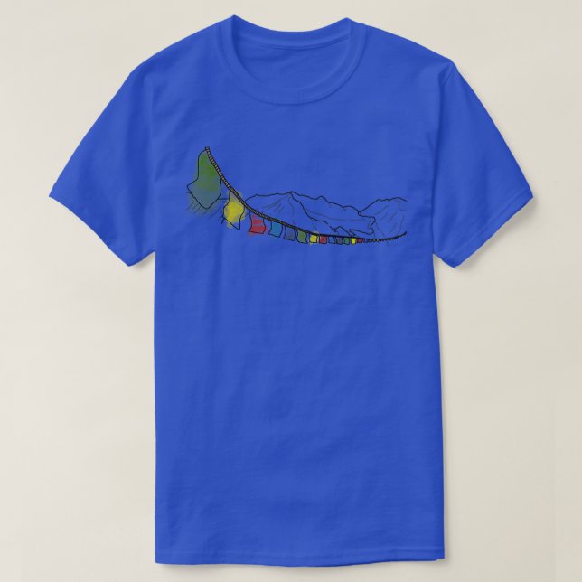Tibetan Prayer Flags T-Shirt (Design Front)