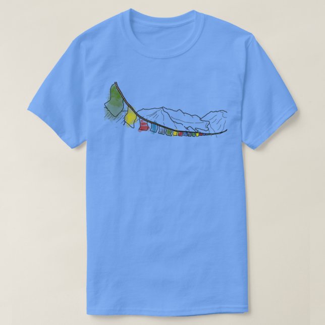 Tibetan Prayer Flags T-Shirt (Design Front)