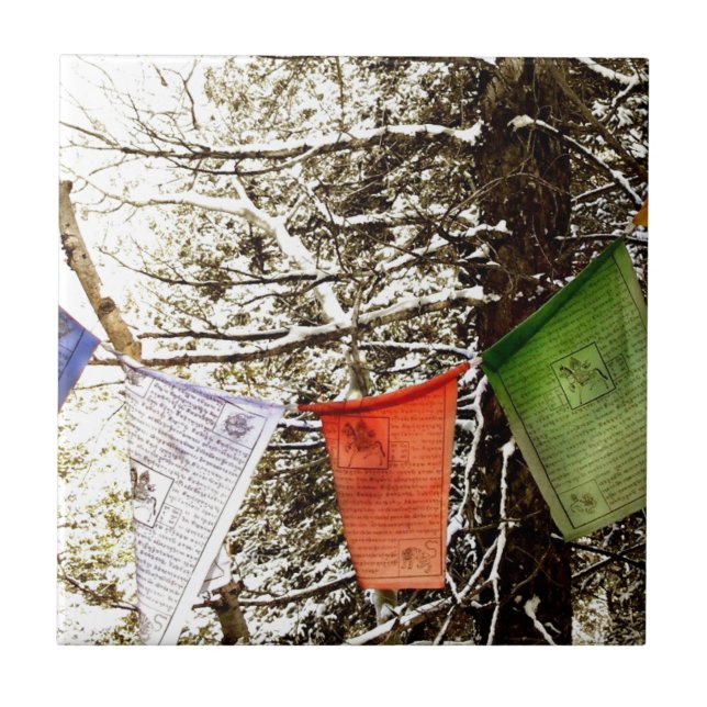 Tibetan Prayer Flags Tile (Front)