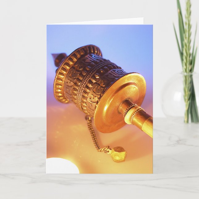 Tibetan Prayer Wheel Card (Front)
