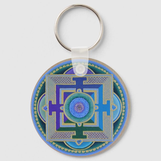 Tibetan Rose Key Ring (Front)