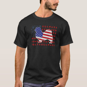Tibetan Spaniel American Flag 4th Of July For Men  T-Shirt