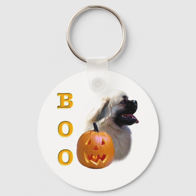 Tibetan Spaniel Boo Key Ring (Front)