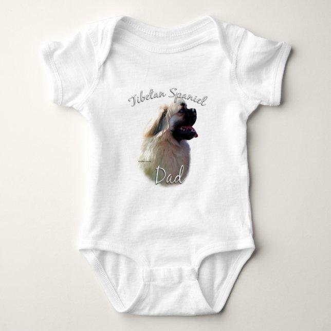 Tibetan Spaniel Dad 2 Baby Bodysuit (Front)